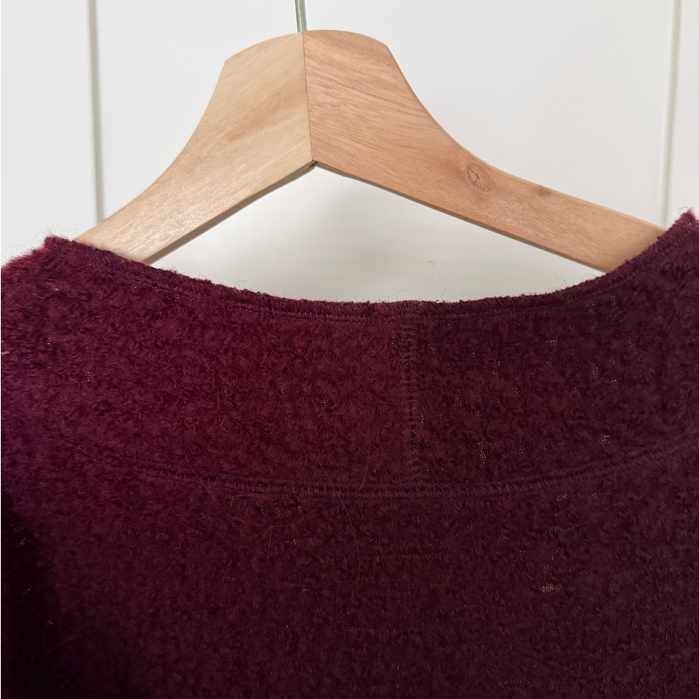 Susan Savill Women's Oversized Burgundy Open Cardigan - Size M-L - Picture 9 of 9
